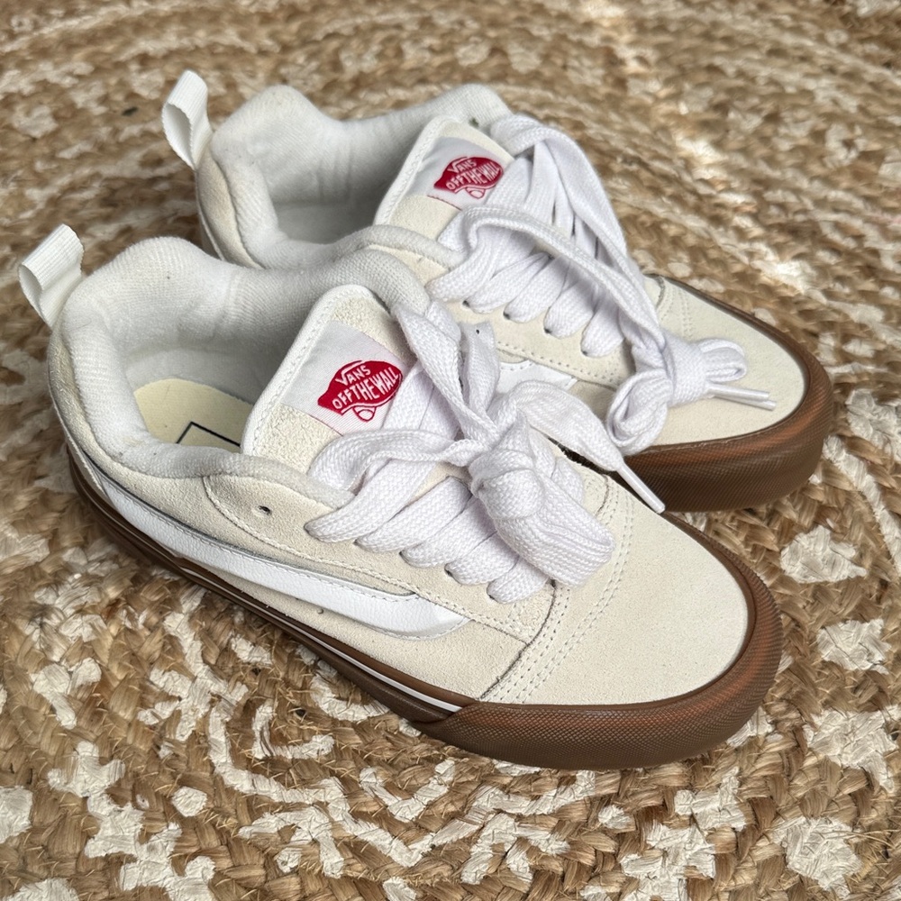 Vans Cream and Brown Sneakers